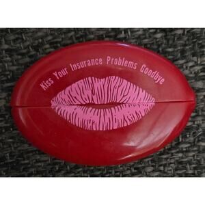 Quikoin Advertising Squeeze Coin Holder Gordon B. Roberts Agency in Red and Pink